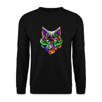Loup - Sweat-shirt Unisexe - noir - Devant - Alina (178cm) & Michal (187cm)