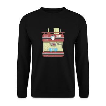 Machine à café Vector - Sweat-shirt Unisexe - noir - Devant - Alina (178cm) & Michal (187cm)