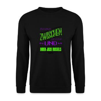doggie hund boxer lieben geschenkidee hunderasse - Unisex Pullover - Schwarz - Vorne - Alina (178cm) & Michal (187cm)
