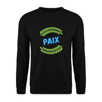 The Laurels of Peace - Unisex Sweatshirt - black - Front - Alina (178cm) & Michal (187cm)
