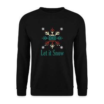 Let it Snow - Unisex Pullover - Schwarz - Vorne - Alina (178cm) & Michal (187cm)