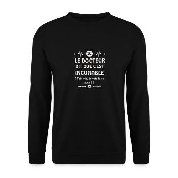 Amour fou du bricolage - Sweat-shirt Unisexe - noir - Devant - Alina (178cm) & Michal (187cm)