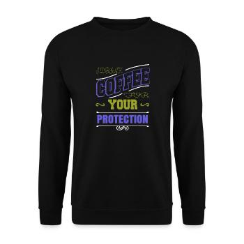 café amusant dictons dictons drôles blagues fatigué - Sweat-shirt Unisexe - noir - Devant - Alina (178cm) & Michal (187cm)