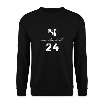 two thousand 24, 2024 New Year, Motivation, Baby - Unisex Sweatshirt - black - Front - Alina (178cm) & Michal (187cm)