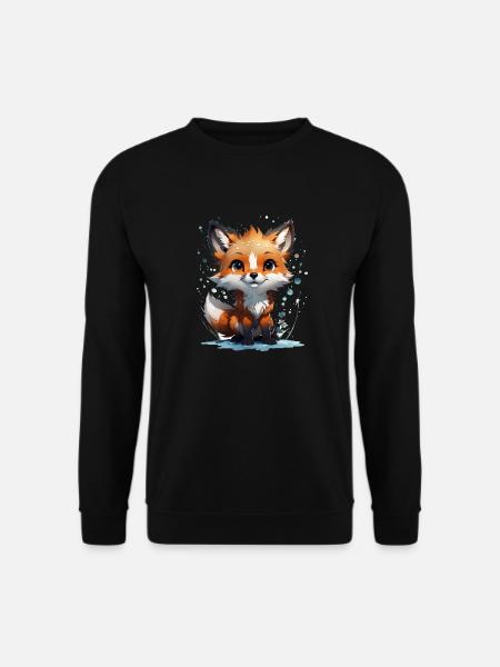 Kleiner süßer Fuchs - Unisex Pullover - Schwarz