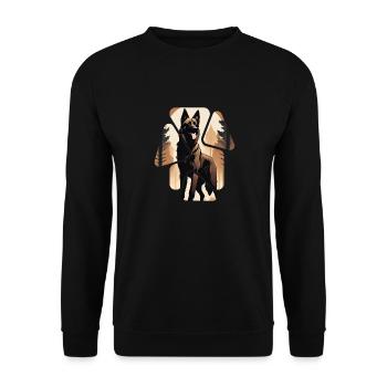 Chien de race doberman - Sweat-shirt Unisexe - noir - Devant - Alina (178cm) & Michal (187cm)