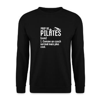 Humour définition de prof de pilates 1 - Sweat-shirt Unisexe - noir - Devant - Alina (178cm) & Michal (187cm)