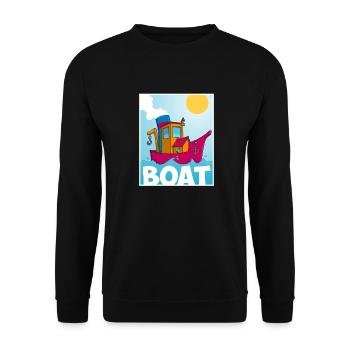 Image de bande dessinée d’un remorqueur amusant - Sweat-shirt Unisexe - noir - Devant - Alina (178cm) & Michal (187cm)