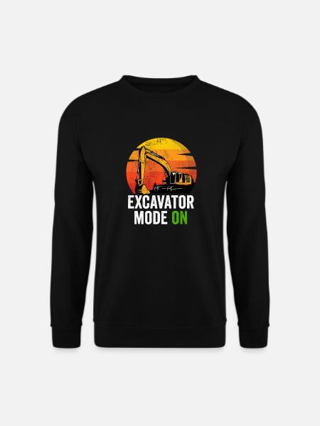 Baggerfahrer Bauarbeiter Bagger - Unisex Pullover - Schwarz
