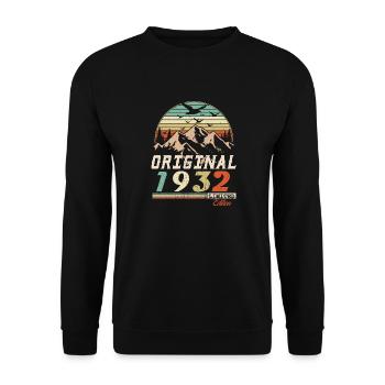 1932 vintage anniversaire rétro vintage cadeau - Sweat-shirt Unisexe - noir - Devant - Alina (178cm) & Michal (187cm)