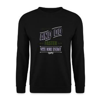 present coffee cup drinking bday coffee lover - Unisex Pullover - Schwarz - Vorne - Alina (178cm) & Michal (187cm)