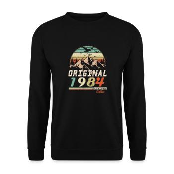 1984 vintage anniversaire rétro vintage cadeau - Sweat-shirt Unisexe - noir - Devant - Alina (178cm) & Michal (187cm)