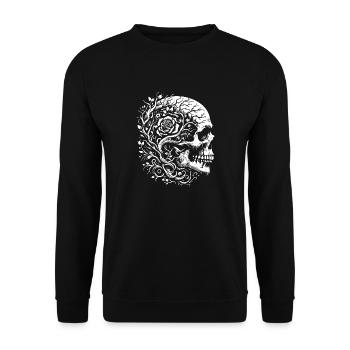 Conception de crâne gothique - Sweat-shirt Unisexe - noir - Devant - Alina (178cm) & Michal (187cm)