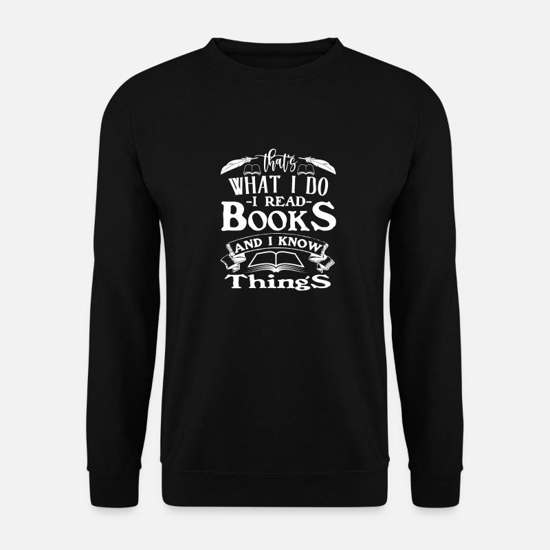 reading read books - Unisex Sweatshirt - black