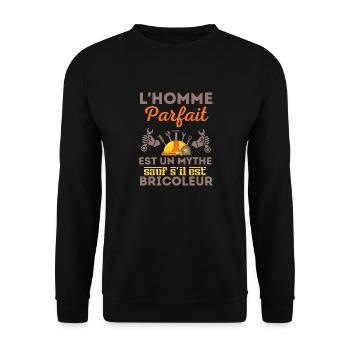 Homme parfait bricoleur parfait 2 - Sweat-shirt Unisexe - noir - Devant - Alina (178cm) & Michal (187cm)