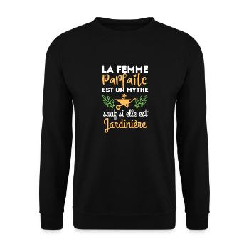 Jardinage jardin botanique - Sweat-shirt Unisexe - noir - Devant - Alina (178cm) & Michal (187cm)