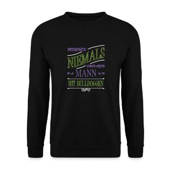 amour animal de compagnie cool levrette vieil homme bday - Sweat-shirt Unisexe - noir - Devant - Alina (178cm) & Michal (187cm)