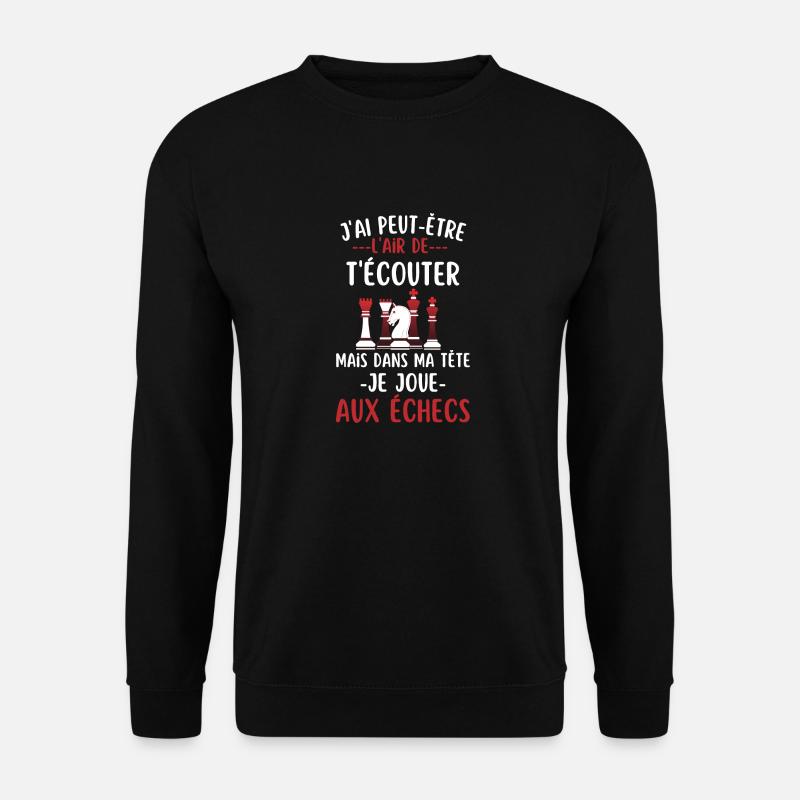 Partie d échec - Sweat-shirt Unisexe - noir
