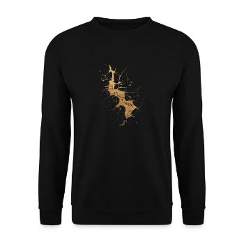 Kintsugi Kintsukuroi Imperfect Japanese Art Wabi S - Unisex Pullover - Schwarz - Vorne - Alina (178cm) & Michal (187cm)