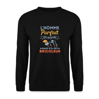 homme parfait bricoleur parfait 2 - Sweat-shirt Unisexe - noir - Devant - Alina (178cm) & Michal (187cm)