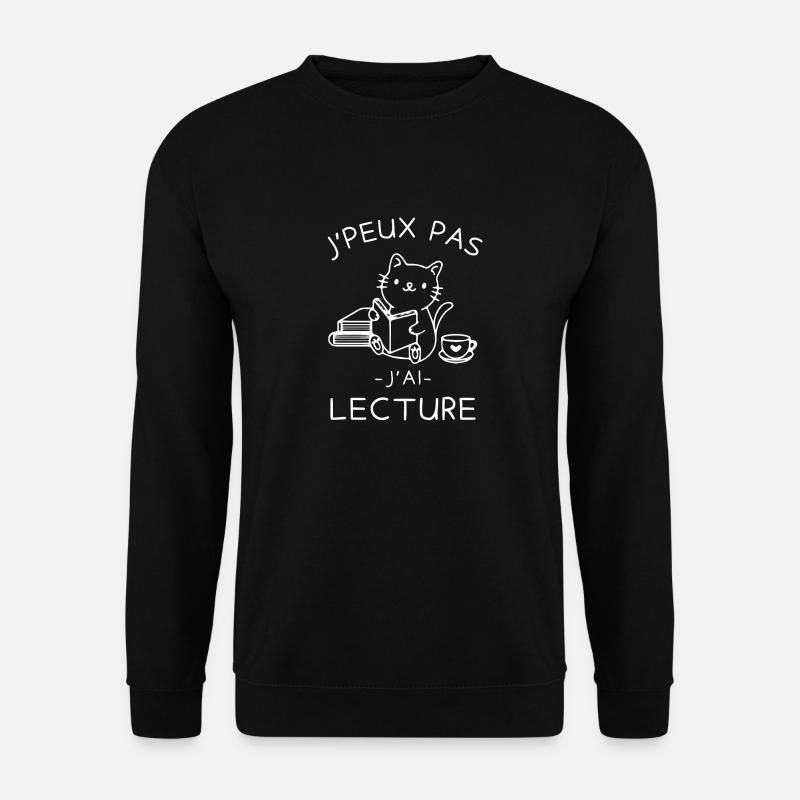 CHAT MIGNON LECTURE CAFE - Sweat-shirt Unisexe - noir