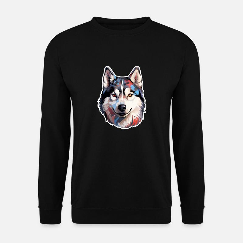 Siberian Husky - Unisex Pullover - Schwarz