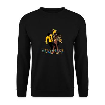 UNIS pour le son - musique- cool - Sweat-shirt Unisexe - noir - Devant - Alina (178cm) & Michal (187cm)