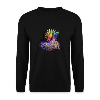 JOie à Paris - Sweat-shirt Unisexe - noir - Devant - Alina (178cm) & Michal (187cm)