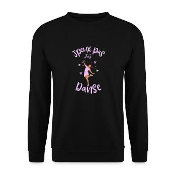 Danseuse danse humour - Sweat-shirt Unisexe - noir - Devant - Alina (178cm) & Michal (187cm)