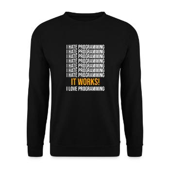 Programmierer Entwickler Programmierer Programmieren IT Computer - Unisex Pullover - Schwarz - Vorne - Alina (178cm) & Michal (187cm)