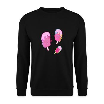 Crème glacée d’été Crème glacée Crème glacée enfant - Sweat-shirt Unisexe - noir - Devant - Alina (178cm) & Michal (187cm)