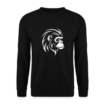 Singe - Sweat-shirt Unisexe - noir - Devant - Alina (178cm) & Michal (187cm)