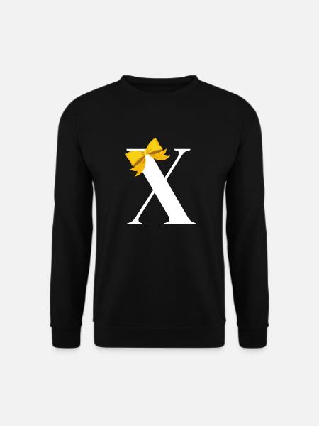 Letter x yellow bow - Unisex Sweatshirt - black