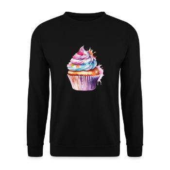 Cupcake - Sweat-shirt Unisexe - noir - Devant - Alina (178cm) & Michal (187cm)