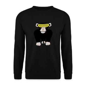 Funky Sonnenbrille Gorilla Cooler Party Affe Spaß - Unisex Pullover - Schwarz - Vorne - Alina (178cm) & Michal (187cm)