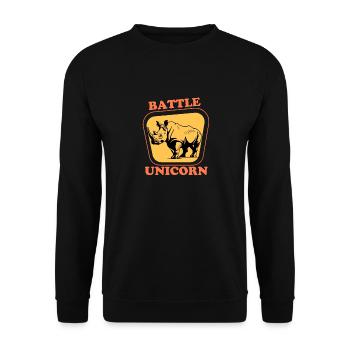 BATTLE UNICORN - Unisex Sweatshirt - black - Front - Alina (178cm) & Michal (187cm)