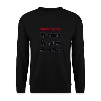 Vampire fan fakt - Unisex Sweatshirt - black - Front - Alina (178cm) & Michal (187cm)