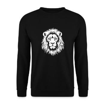 Tête de Lion - Sweat-shirt Unisexe - noir - Devant - Alina (178cm) & Michal (187cm)