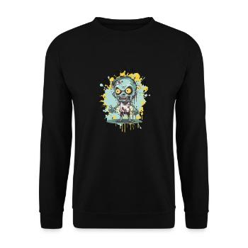 Bande dessinée de zombies - Sweat-shirt Unisexe - noir - Devant - Alina (178cm) & Michal (187cm)