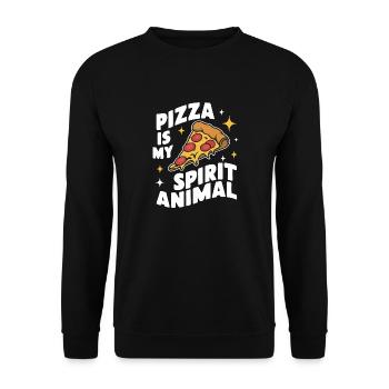 Pizza Italie Restauration rapide - Sweat-shirt Unisexe - noir - Devant - Alina (178cm) & Michal (187cm)