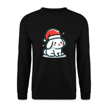 Christmas Dog - Unisex Sweatshirt - black - Front - Alina (178cm) & Michal (187cm)