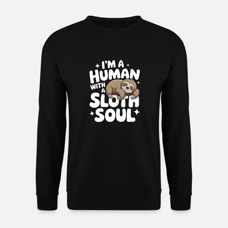 Sloth Sloths Sleeping Lazy - Unisex Sweatshirt - black