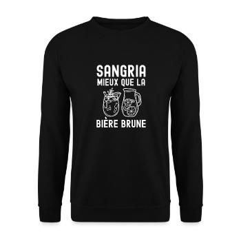 Sangria Mieux que la bière brune 2 - Sweat-shirt Unisexe - noir - Devant - Alina (178cm) & Michal (187cm)