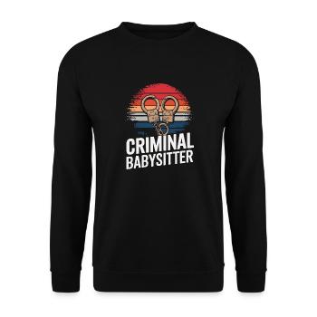 Correctional officer Guard Correctional officer - Unisex Sweatshirt - black - Front - Alina (178cm) & Michal (187cm)