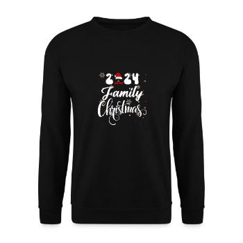 2024 family Christmas - Unisex Sweatshirt - black - Front - Alina (178cm) & Michal (187cm)