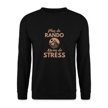 Humour randonnée - Sweat-shirt Unisexe - noir - Devant - Alina (178cm) & Michal (187cm)