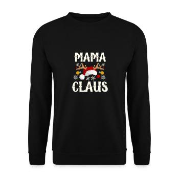Mama claus - Sweat-shirt Unisexe - noir - Devant - Alina (178cm) & Michal (187cm)