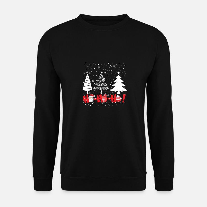 Hohoho Christmas Trees - Unisex Sweatshirt - black