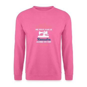Mamie couturière - Sweat-shirt Unisexe - rose - Devant