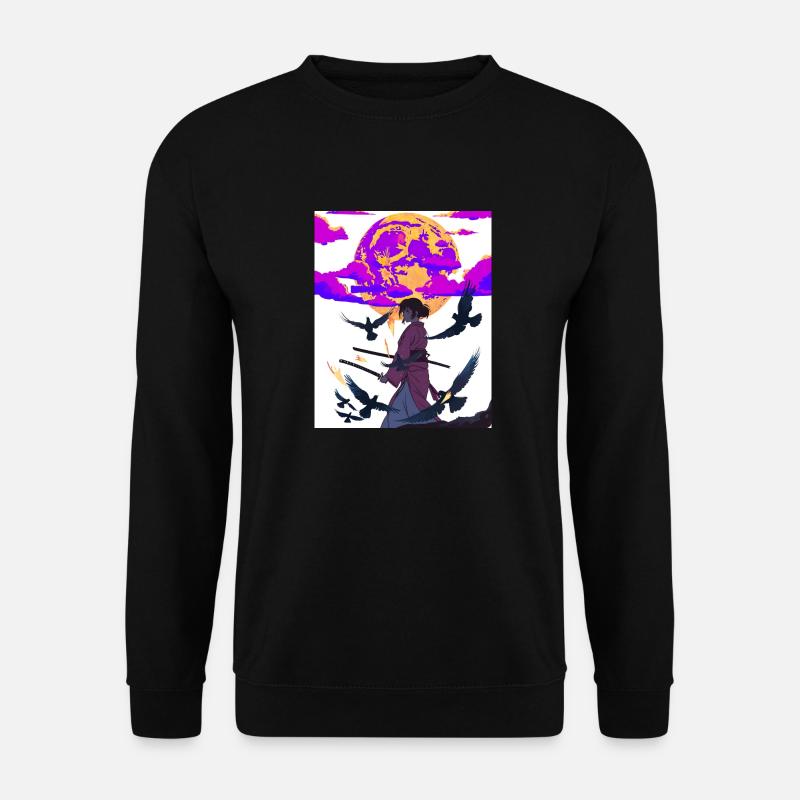 Moonlit Warrior: Rise of Shadows - Unisex Pullover - Schwarz